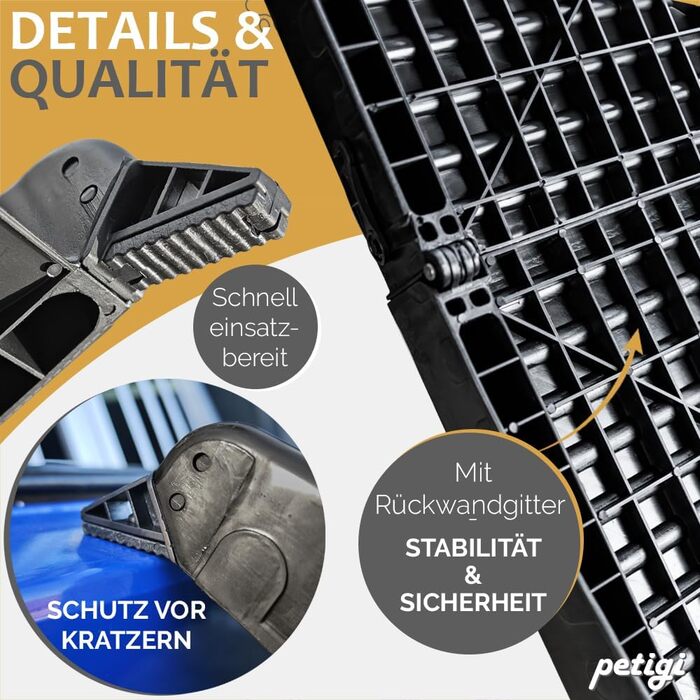 Рампа для собак у автомобіль, алюміній, Petigi, для SUV, антиковзка, вантажопідйомність 70/90/150 кг, моделі 01 та 06