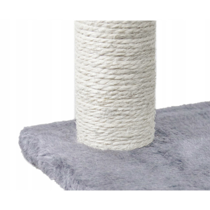 Когтеточка-вежа для котів Pet HOBBY, сіра, 101-160 см, 5 рівнів, сизаль