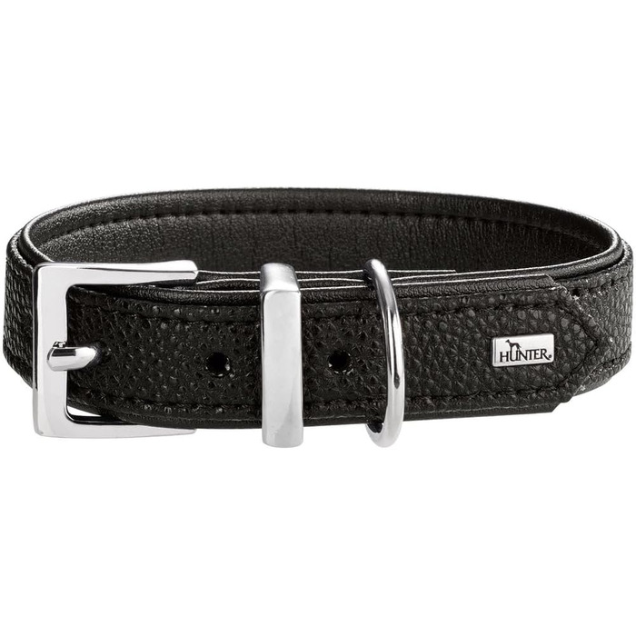 Нашийник для собак HUNTER Sofia, штучна шкіра, чорний, розмір 35, Made in Germany
