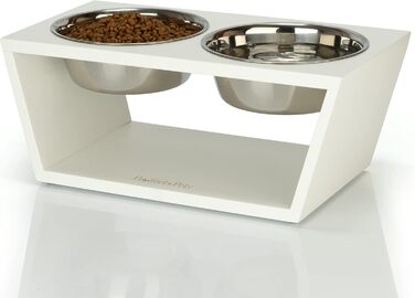 Підставка для мисок для собак Pawfect Pets, 17,8 см, чорна, з 4 сталевими мисками для середніх собак