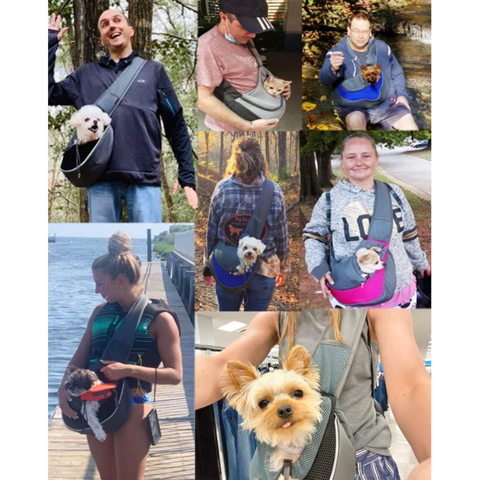 Транспортувальна сумка-переноска для собак та котів, чорна, 45 x 13 x 28 см (2-4.5 кг)