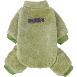 Піжама для собак, теплий зимовий светр, м'який велюр, для цуценят та собак середніх розмірів, котів, великих, зелений