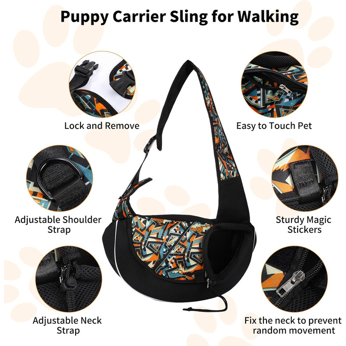 Сумка-переноска для собак 6 кг, портативна, регульована, сітчаста, для прогулянок та подорожей, оранжева