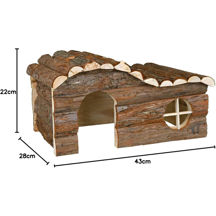 Будиночок для гризунів Trixie Natural Living Haus Hanna, дерев'яний, 43×22×28 см
