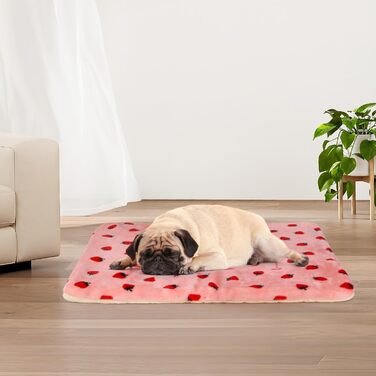 М'який лежак для собак та котів середнього розміру, 80x60 см, знімний, миючий, сірий/з полуничками