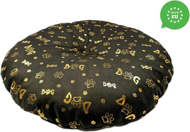 М'який лежак для собак та котів, круглий, діаметр 60 см, коричневий колір. Лежанка для собак, котяча лежанка, килимок для котів, матрац для собак або котів. Можливість прання. Ідеально підходить для переносних кліток або лежанок. Діаметр 60 см (⌀ 50 см, т