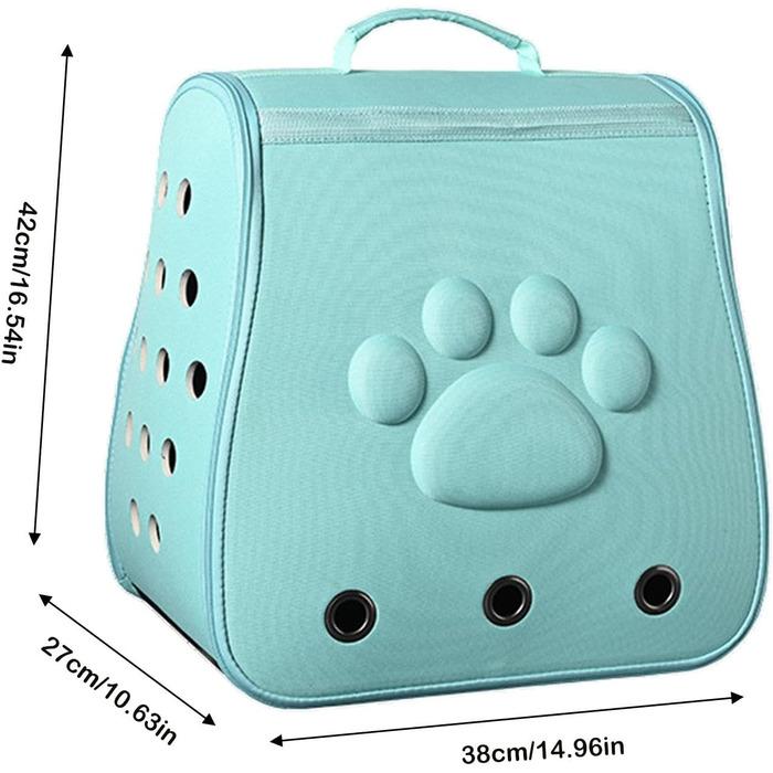 Трансформер для тварин: переноска-рюкзак для котів та маленьких собак (блакитна)