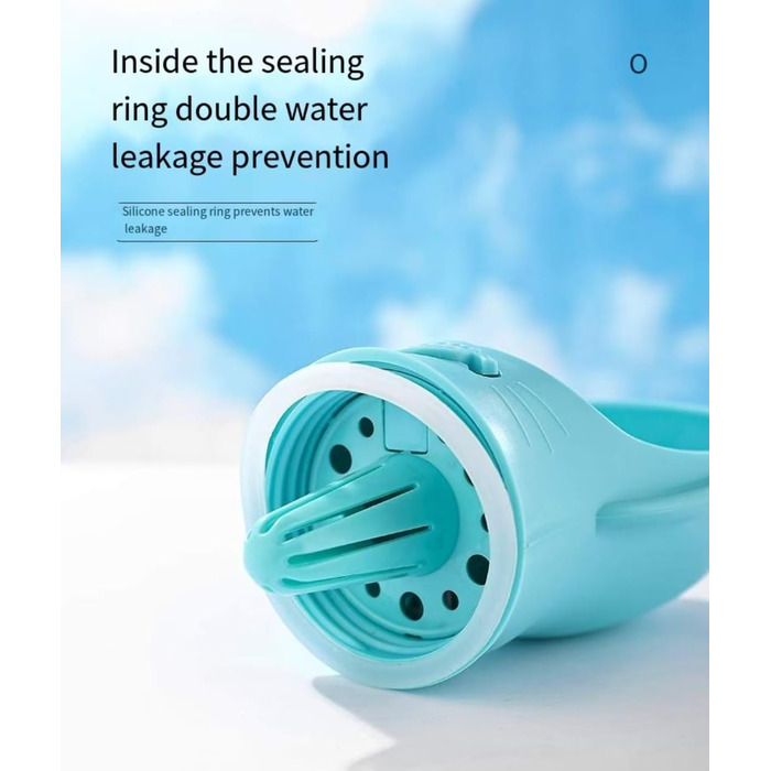 Водяна пляшка для собак з контейнером для корму, портативна, для котів, собак та інших тварин, для прогулянок, походів та подорожей