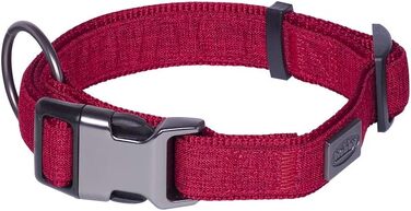 Нашийник Nobby Linen Deluxe для собак, червоний, L (40-55 см, 25 мм), 1 шт.