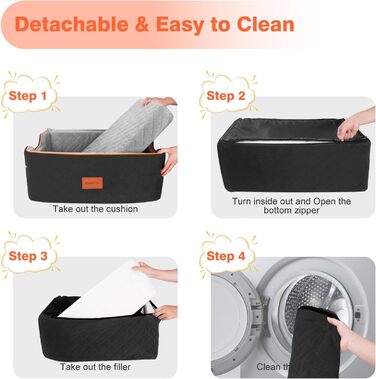 Автокрісло для собак великих та середніх порід, знімний, миючий чохол, до 25 кг або 2 дрібні собаки, чорний / сірий, Large