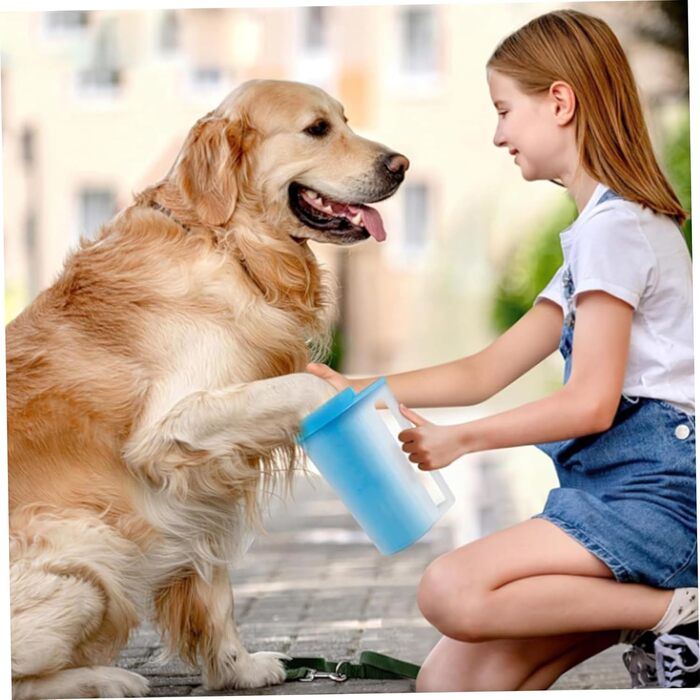 Миска-мийка для лап собак Joygoodta з м'якою силіконовою щіткою, портативна мийка для лап, 360° очищення, для дому