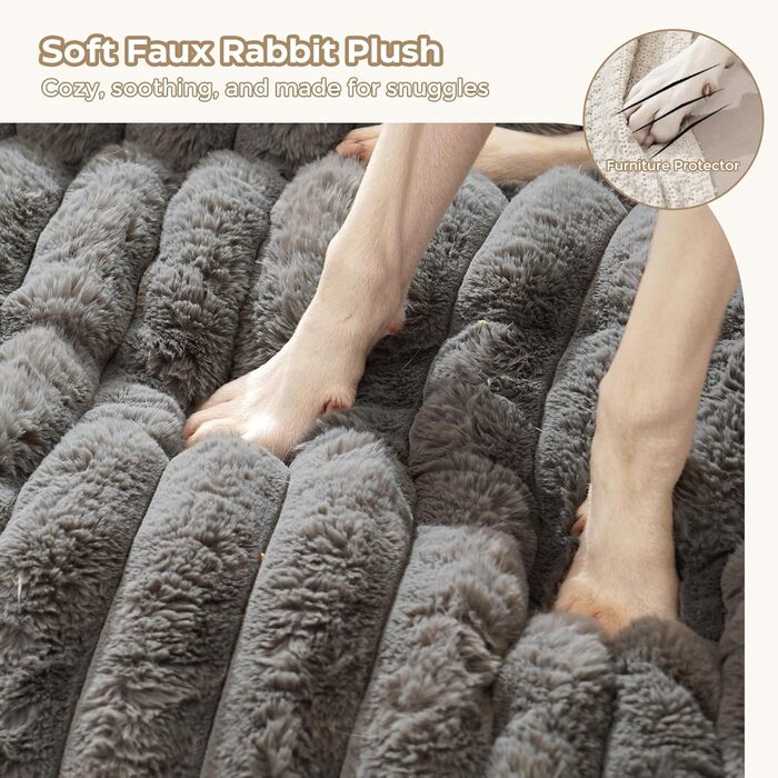 М'який лежак для собак Avont, великий, сірий, знімний, зручний, з антиковзаючою основою