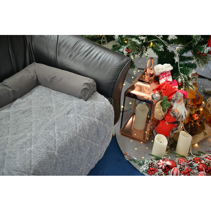 Крісло-ліжко для собак Raikou: комфортне місце для відпочинку, захист дивану та багажника, антиковзаюче покриття, легко миється, підходить для великих і маленьких собак (70x90 см, світло-сірий)