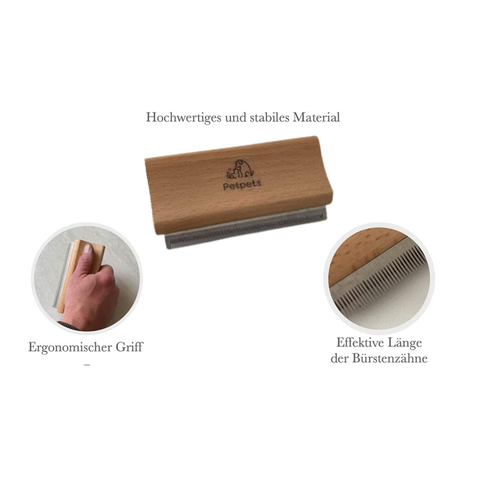 Щітка Petpets® для собак та коней: видалення підшерстка та волосся