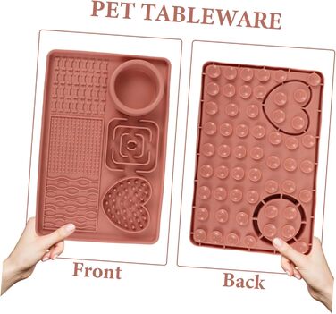 Килимок для повільного годування собак та котів BESPORTBLE з присосками, силікон