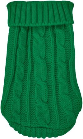 Зимовий пуловер для собак, тепла одяг для маленьких собак, цуценят, котів. Пуловер з трикотажу, підходить для такс, чихуахуа, шнауцерів (зелений, розмір S (8) 2–2,5 кг)