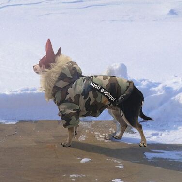 Зимовий теплий одяг для собак: вітронепроникна куртка, теплий халат для собак, костюм для домашніх тварин (колір коричневий, розмір S)