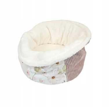 Пухнаста лежанка для котів та собак PRASKA PATCHWORK PASTEL GARDEN, 45 см, PREMIUM