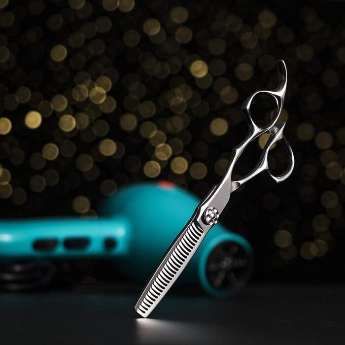 Професійний набір перукарських ножиць Aolanduo: основні ножиці 6.0 дюймів та ножиці для проріджування, з нержавіючої сталі VG10, ергономічний дизайн, для перукарів та барберів