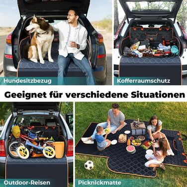 Захисна підстилка для багажника автомобіля KYG для собак, стежка захисна підстилка та ковдра для собак з захистом бокових панелей та краю завантаження – Водонепроникна, стійка до подряпин, для автомобіля та універсалу, Extra Long, 110x215 см
