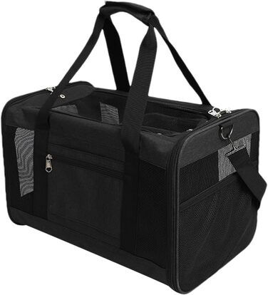 Транспортна переноска для собак та котів | Складане ліжко для котів | Рюкзак для прогулянок, парку, відпочинку на природі, подорожей, дому, кемпінгу, пікніків, покупок, чорний