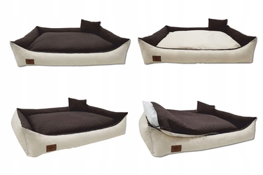 Лежанка-диван для собак Odol-Plusz, коричневий, 120 см x 80 см