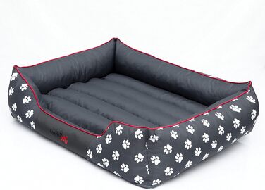 Ліжко для собак Prestige M, сіре з лапами, 85 x 65 см - знімний, пральний чохол