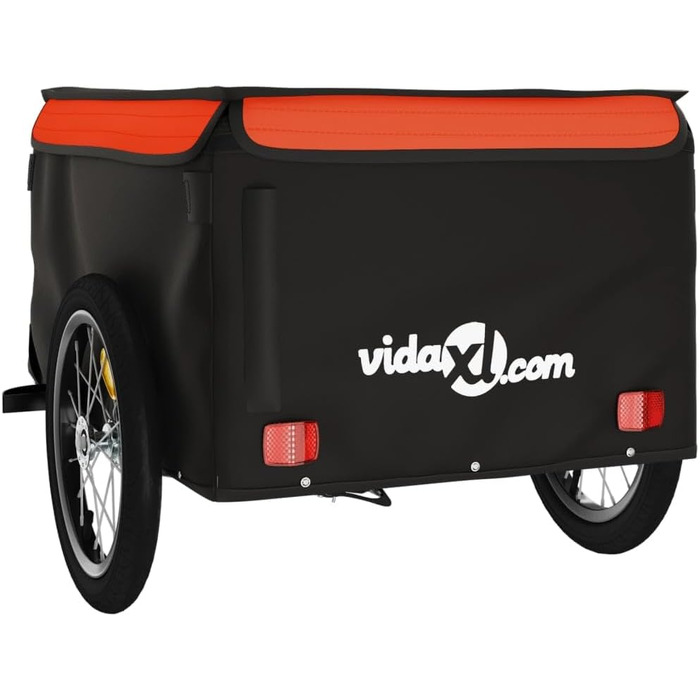 Причіп для велосипеда, причіп для собак, чорно-помаранчевий, 45 кг, для перевезення покупок, легка збірка