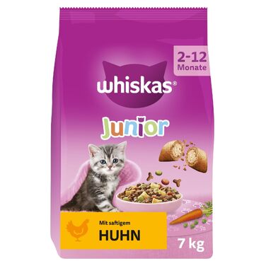 Сухий корм для котів Whiskas Junior з куркою, набір 5 x 800 г (загальна вага 4 кг)
