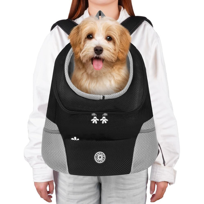 Рюкзак для тварин Adiwo з сітчастим вікном, дихаючий, легкий, для собак та котів (до 7,5 кг), портативний, складаний, дизайн 