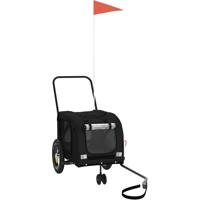 Навісник для собак Robuster на велосипед - чорний, 122x52x53 см, з PVC-покриттям, для малих собак та котів