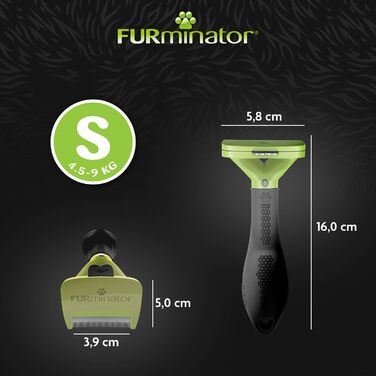 FURminator для собак малого розміру з довгою шерстю - інструмент для видалення підшерстка, версія 2.0
