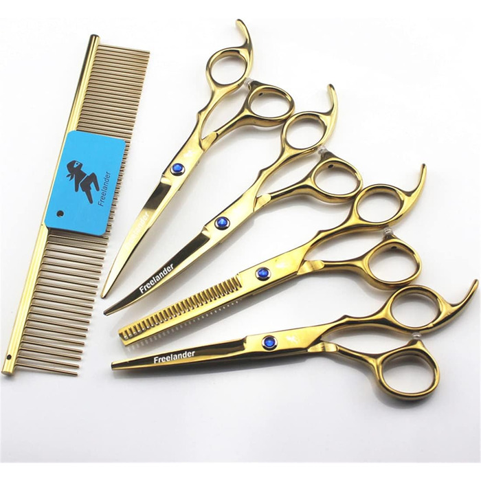 Набір професійних ножиць для грумінгу собак та котів, 6 шт. з нержавіючої сталі