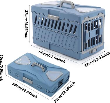 Транспортна переноска для котів та собак - складана, дихаюча переноска для подорожей | Підходить для кошенят, цуценят, перельотів, авто та кемпінгу