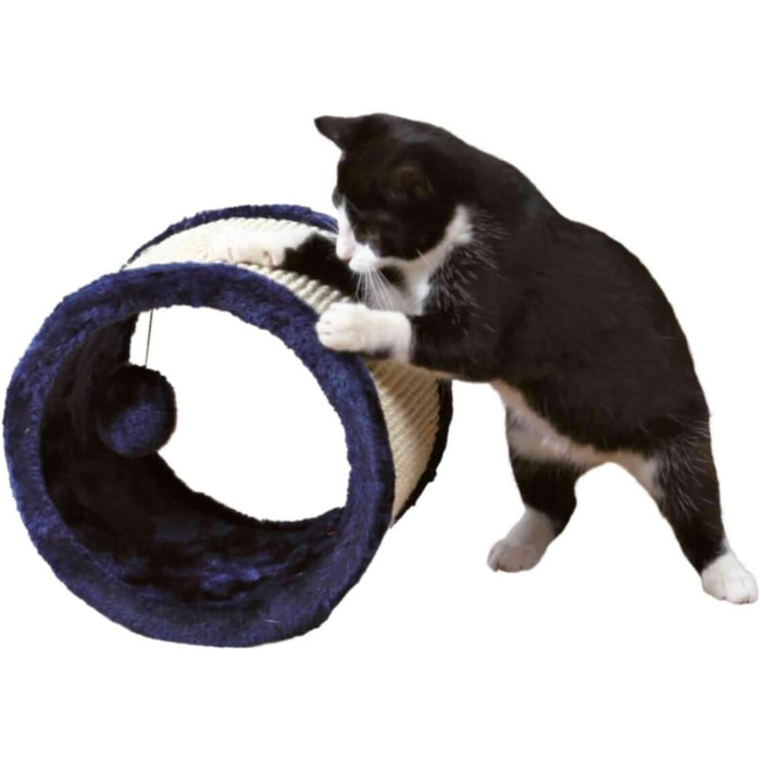 Іграшка-рулетка Trixie для котів, сизаль/плюш, діаметр 23 см, блакитний/натуральний, 1 шт.