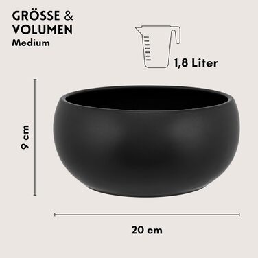 Керамічна годівниця для собак від hej.mo | 16 см діаметр, 0.9 л об'єм | Міцна, миється в посудомийній машині, стійка до подряпин та укусів | Для маленьких та середніх собак (Чорна)