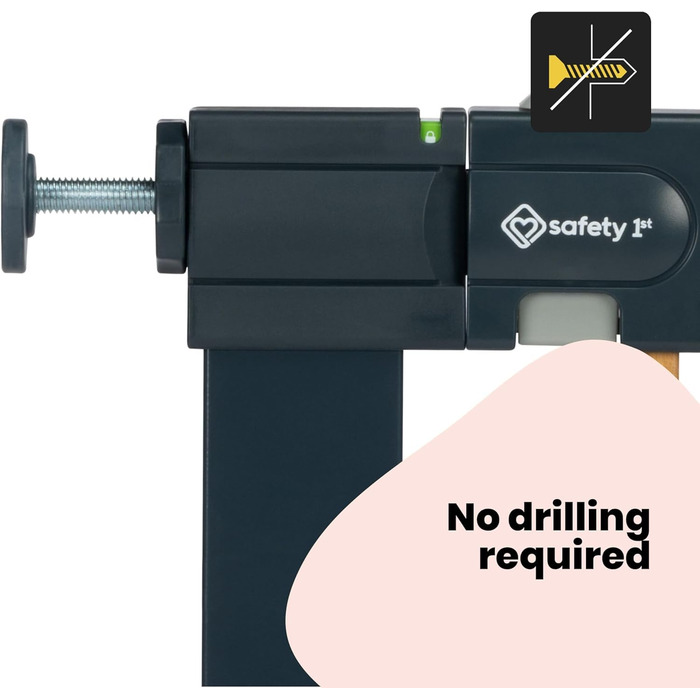 Захисні ворота для дітей Safety 1st Easy Close Wood, автоматичне закриття, без свердління, 73-80 см (розширюються до 136 см), білий