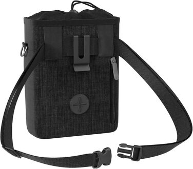 Мішок для ласощів для собак - міцний та водовідштовхуючий аксесуар для прогулянок та тренувань (чорний, Black Edition)