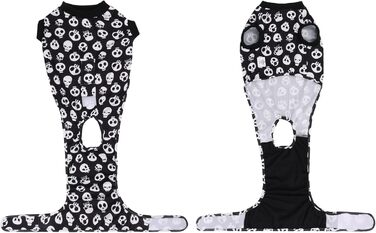 Комбінезон для собак та котів CuteBone Skulls післяопераційний, середній, для захисту ран, SSF05M-DE