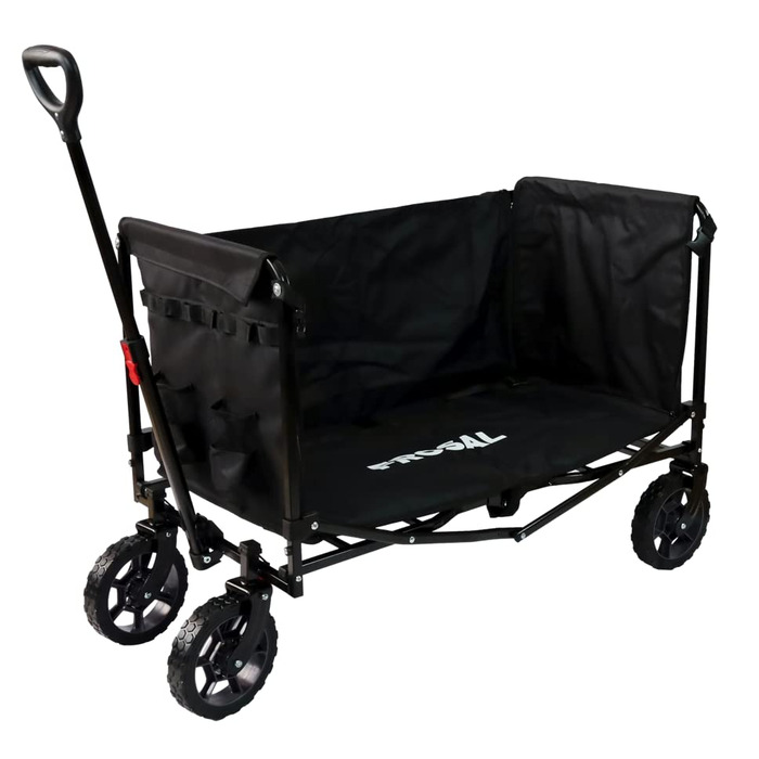 Фросал Візок для собак Бруно, чорний, складний | Транспортний візок для тварин