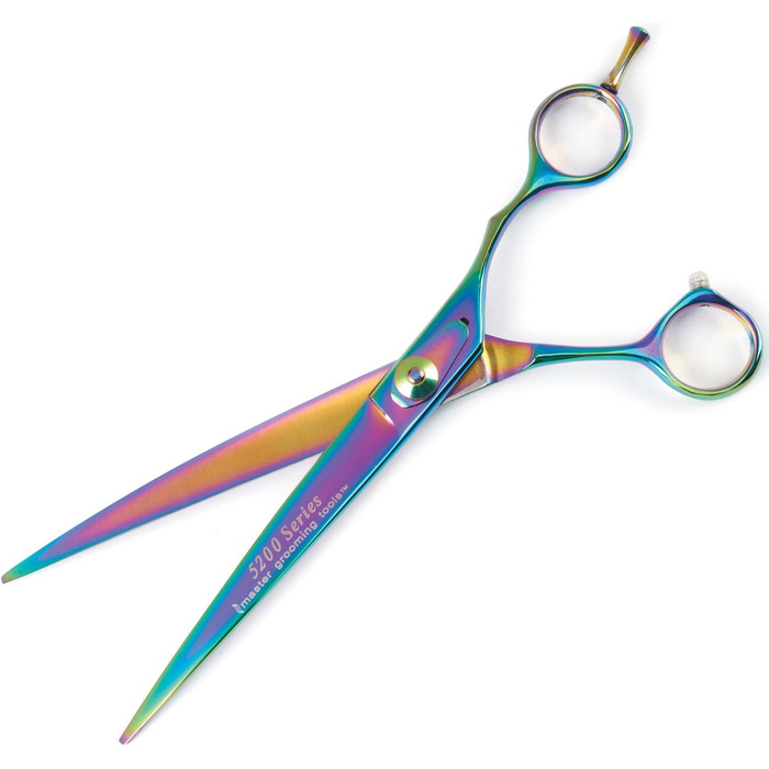 Професійна вигнута ножиця для грумінгу собак Master Grooming Tools Rainbow Series 5200 – 21,5 см