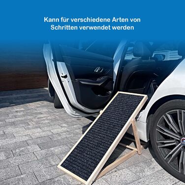 Дерев'яна рампа для собак, регульована висота, 78 см - Natural Groβ