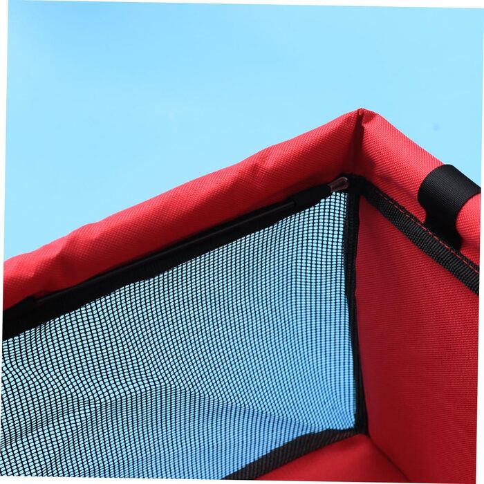 Сумка-переноска для собак та котів BESPORTBLE - дихаюча, безпечна, з регульованим ременем та кишенею для зберігання (червона)