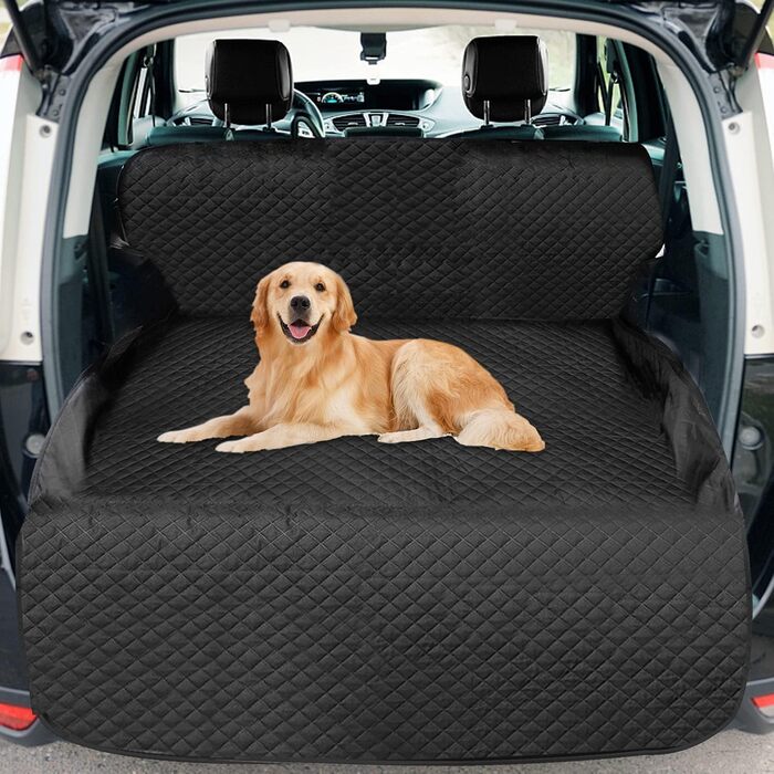 Захисний чохол на сидіння автомобіля для собак, 5 шарів, лежанка для собак, водовідштовхувальний, стійкий до подряпин, нековзний, універсальний з боковими клапанами та блискавкою, для авто, SUV, вантажівок