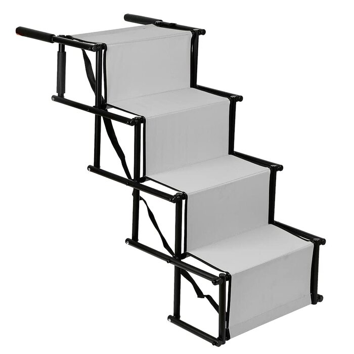 Рампа для собак в автомобіль, складана, сіра, до 75 кг
