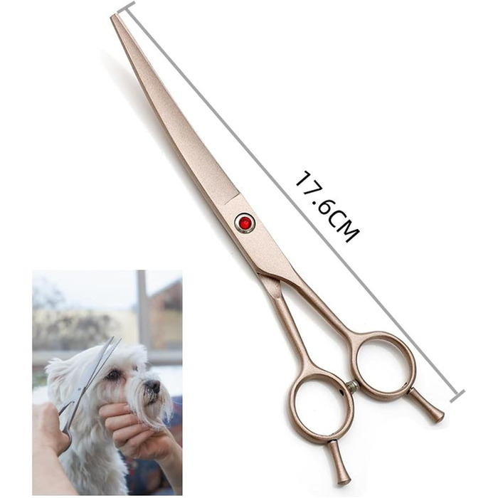 Набір професійних ножиць для собак 3 в 1, для грумінгу собак, котів та інших тварин (жовтий)