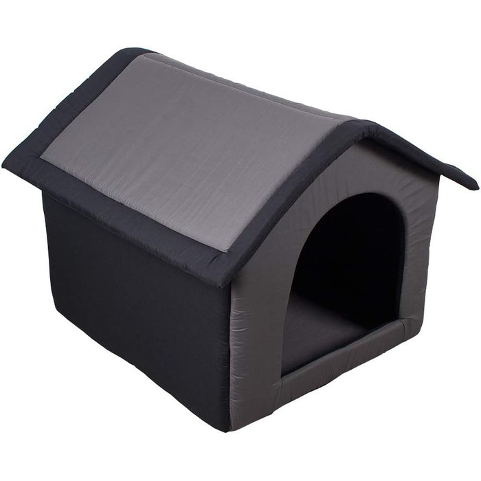 Будка для собак SunnyDogs з тканини, сіра, 64x57x60 см