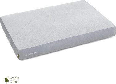 М'яке ліжко для собак середнього розміру GreenLabel - зручне, миється, 88x60 см, світло-сірий колір