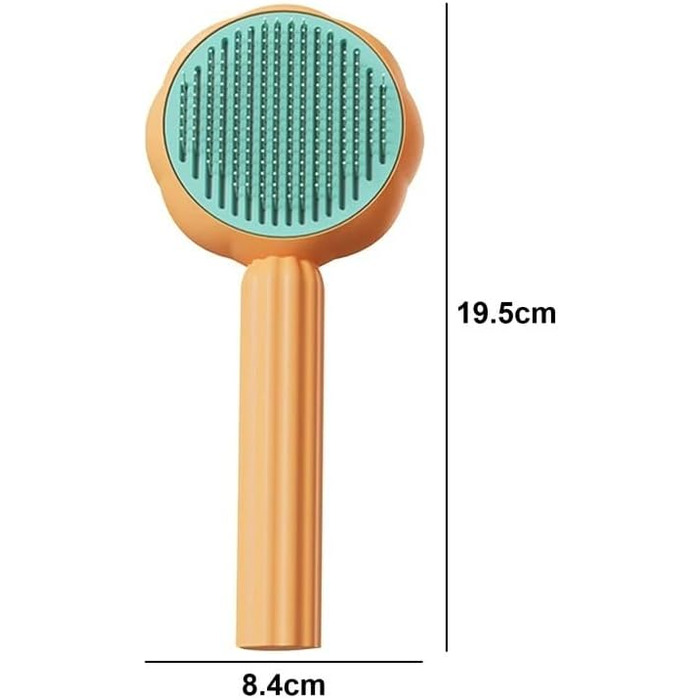 Щітка для догляду за шерстю котів та собак, для довгошерстих порід, видалення ворсу, масаж, для кошенят, кроликів, помаранчевого кольору