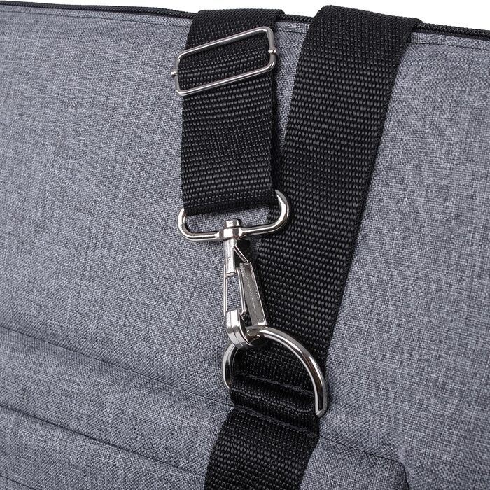 Сумка-переноска для собак BOUTIQUE ZOO XL до 15 кг – велика переноска для середніх собак та котів – м'яка, складна та пральна – 52×35×39 см – сіра